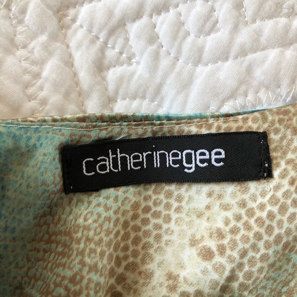 Catherine Gee Turquosie Snake Print Silk Dress - Picture 5 of 7